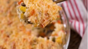 Arroz à grega cremoso com molho branco