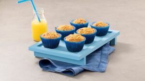 Muffin sem glúten de cenoura e abobrinha