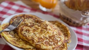 Panquecas com creme de queijo