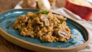 Risoto de Cogumelos com Parmesão