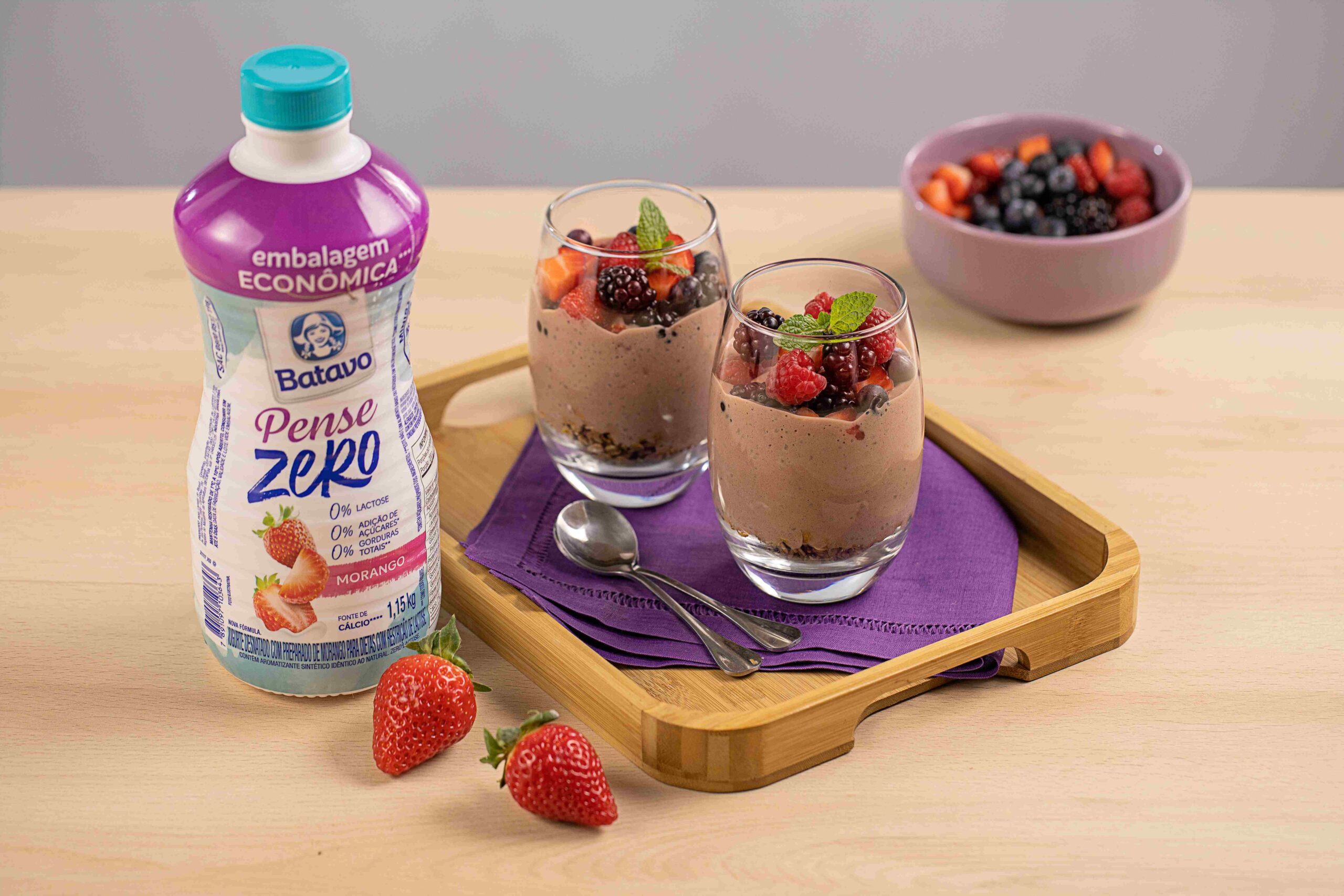 Overnight de Frutas com Chia e Morango 