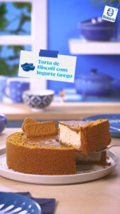 Torta de Biscoff com Iogurte Grego