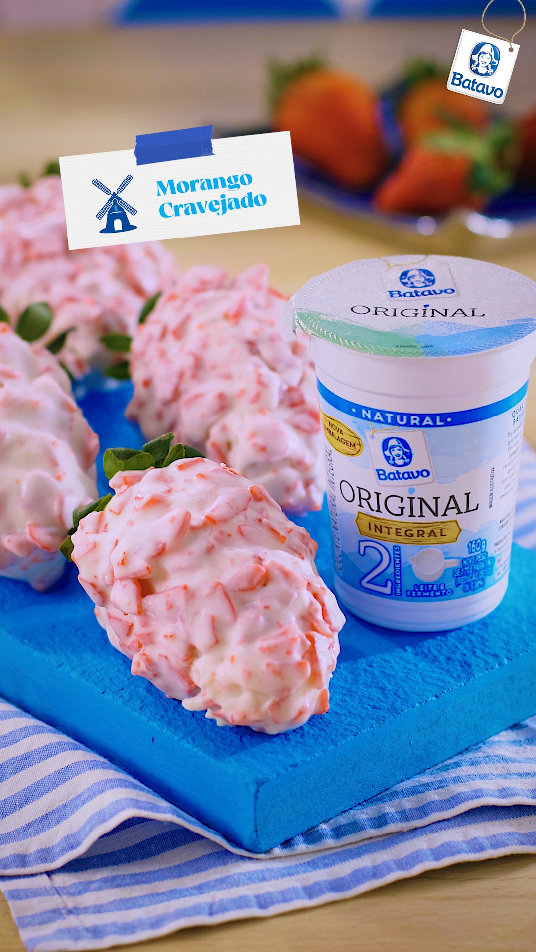 Morango Cravejado com Iogurte Original Batavo